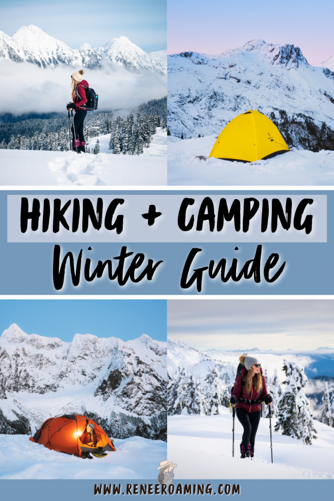 Winter hiking and camping can be absolutely magical… but it can also be challenging! It comes down to being prepared, ensuring you have the right gear, and researching the conditions. This guide shares with you all the essentials for getting out winter hiking and backpacking, including how to research, plan ahead, and what gear to use. | Winter hiking | Hiking in winter | Backpacking in winter | Winter backpacking | #winterhiking #hikinginwinter