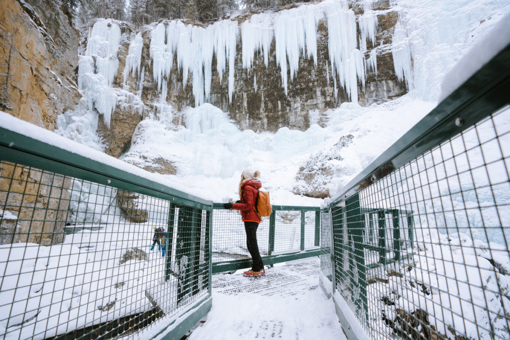 Planning a Trip to Banff in Winter - Johnston Canyon - Renee Roaming