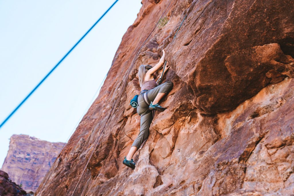 Experiencing Desert Climbing and Biking for the First Time Moab Rock Climbing with Backcountry 1