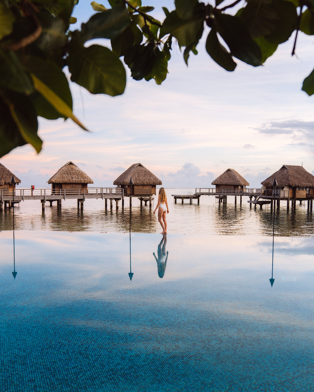 The Islands of Tahiti Moorea Manava Resort Pool Sunrise