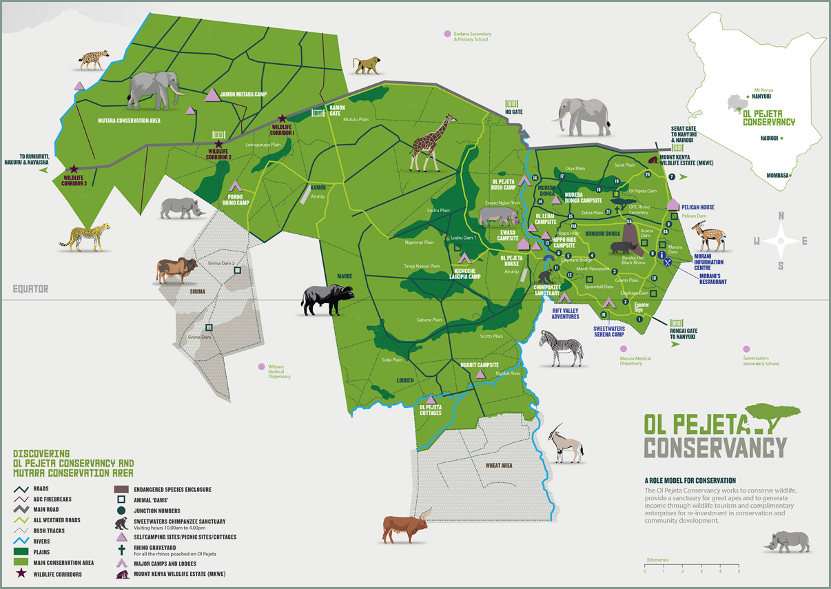 Map of Ol Pejeta Conservancy