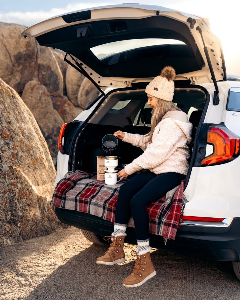 Coffee While Camping on a Road Trip