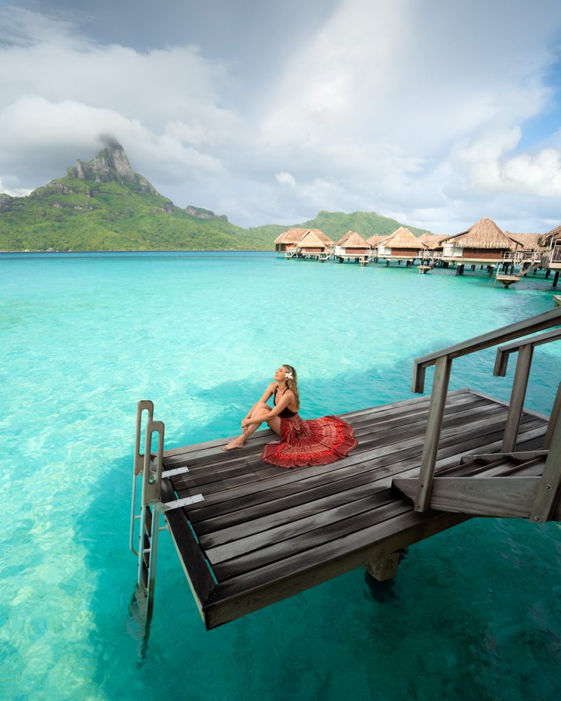 Overwater bungalow at the InterContinental Bora Bora Resort How To Plan A Trip To Tahiti and Stay In Bora Bora