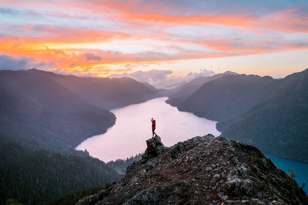 Hiking Mount Storm King during Spring in Olympic National Park