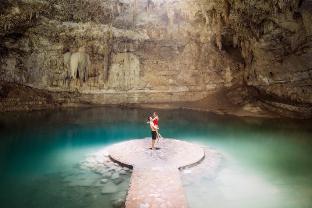 8 Best Cenotes Near Tulum - Suytun Cenote Couple Photo