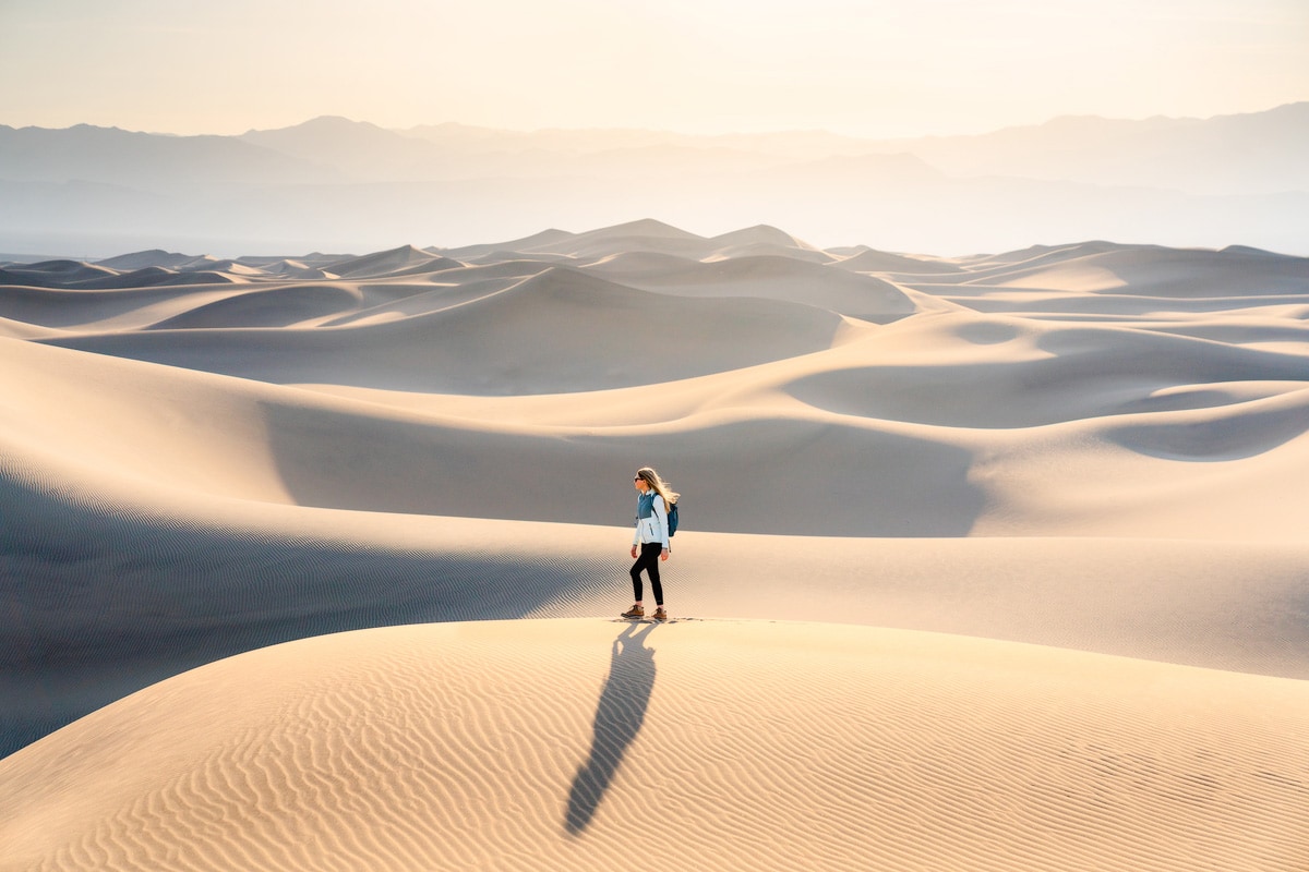 Ultimate Guide to Death Valley National Park - Hiking Mesquite Flats Sand Dunes