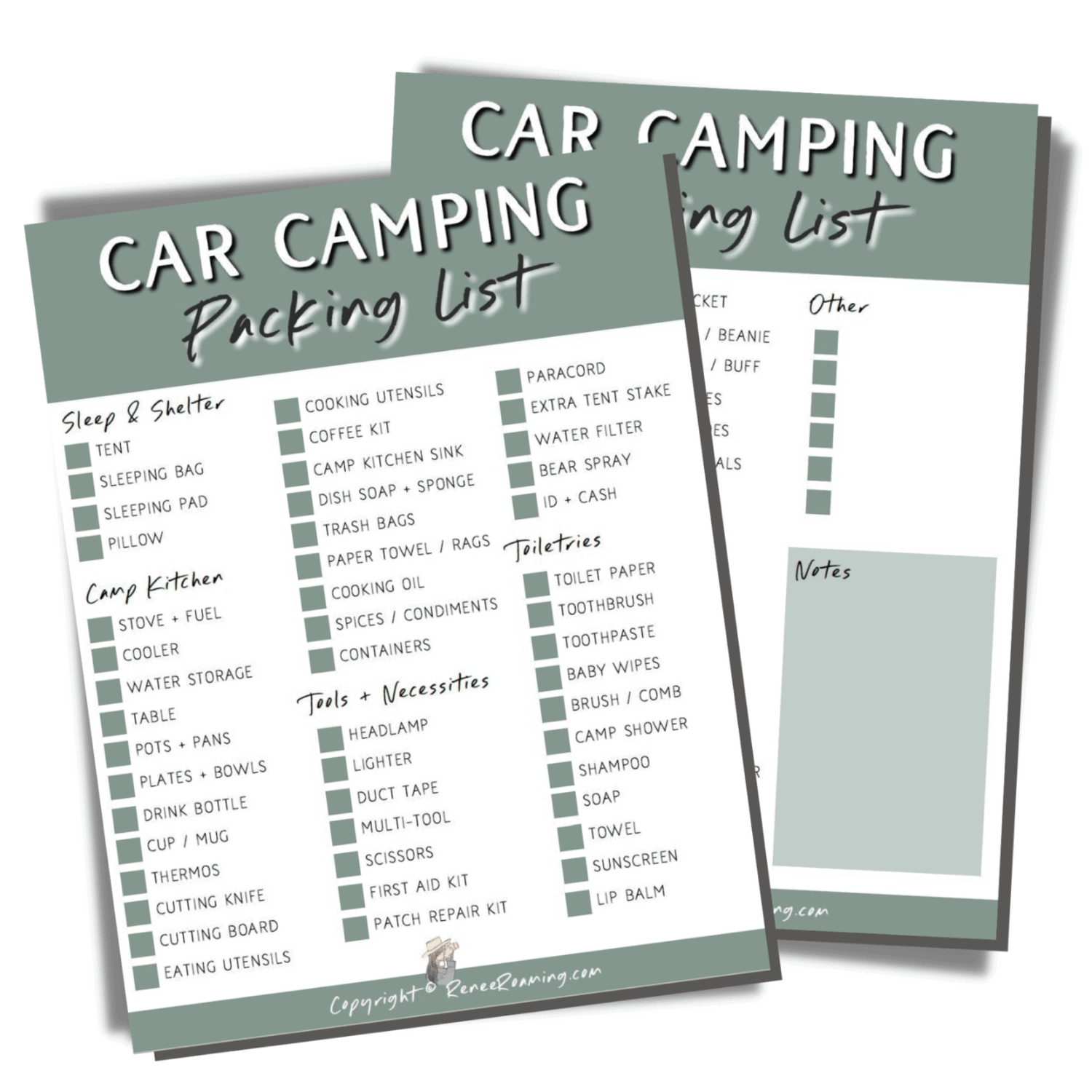 Car Camping Packing List Final