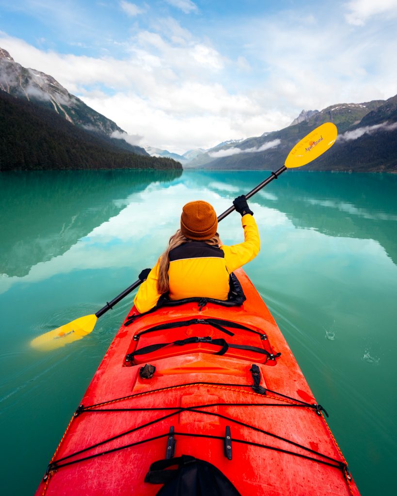 Kayak Chilkoot Lake in Haines