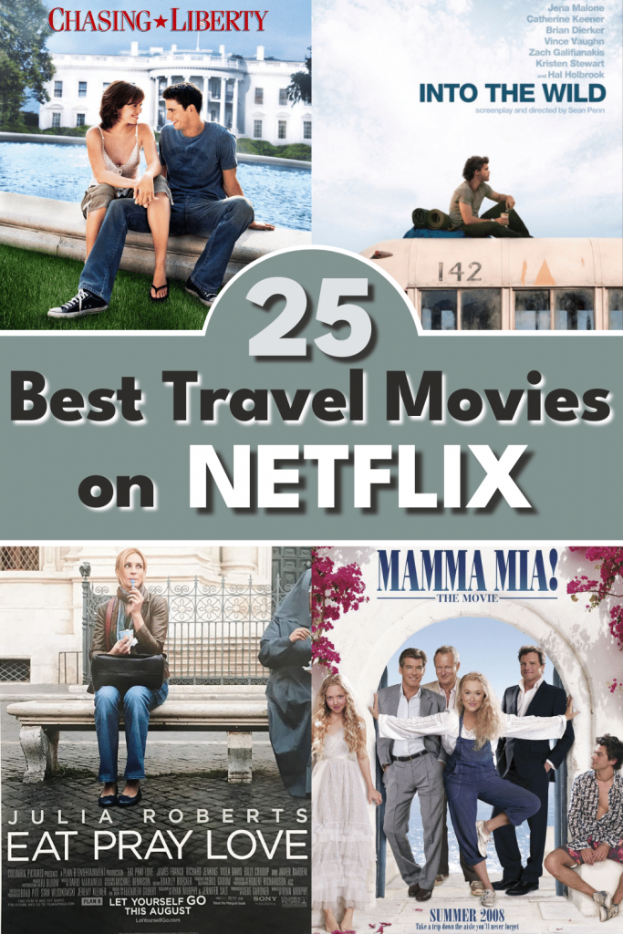 These are the 25 best travel movies on Netflix! Each film is perfect for sparking that wanderlust flame or preparing for an upcoming trip. Even more, you can watch them while traveling on a road trip or at the hotel! So just download them and get ready to be entertained for a while. Now go enjoy those wanderlust-packed films! 