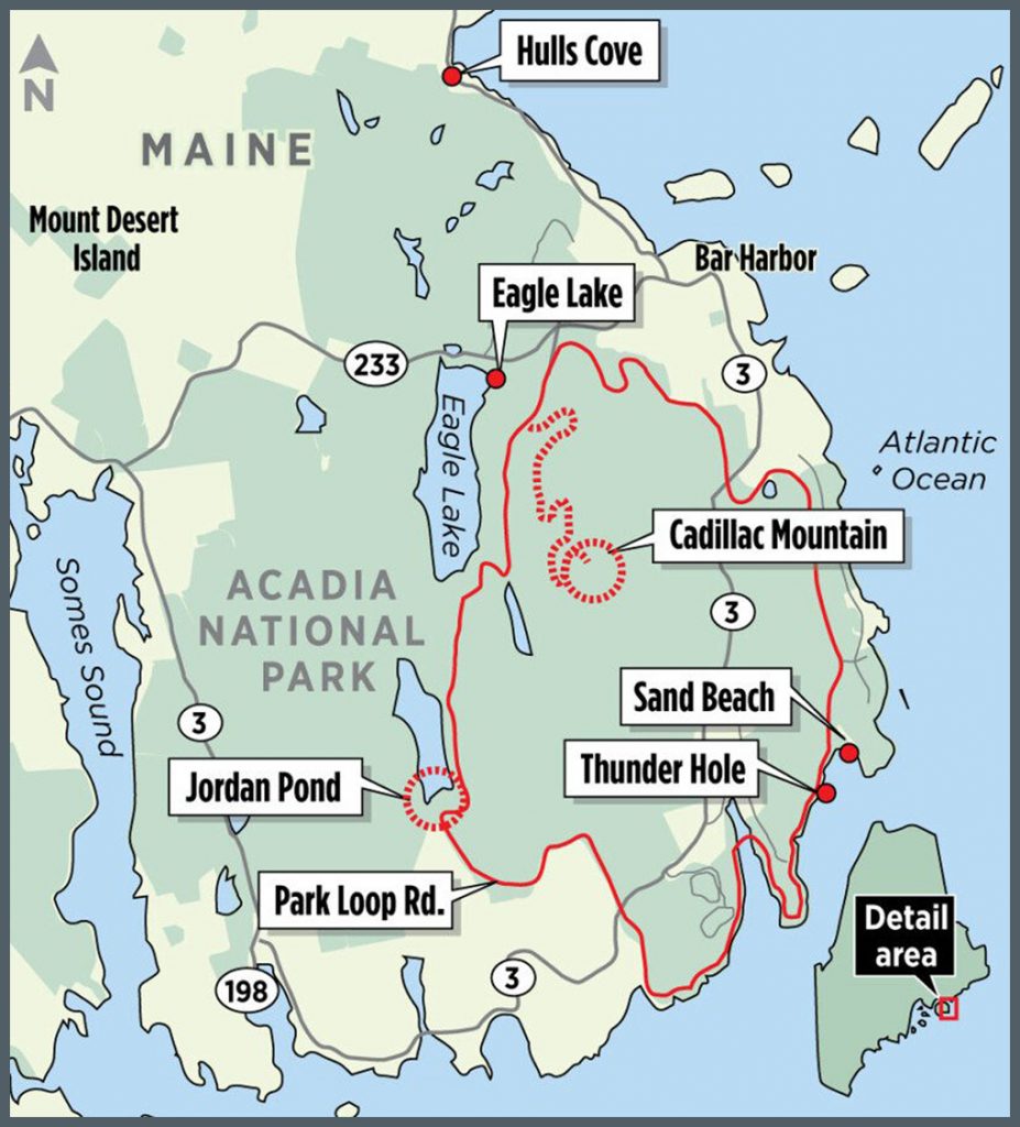 Acadia National Park Loop Road Map