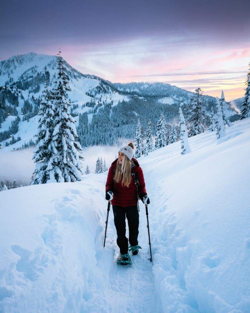 Snowshoeing Near Leavenworth Washington - Stevens Pass Snowshoeing