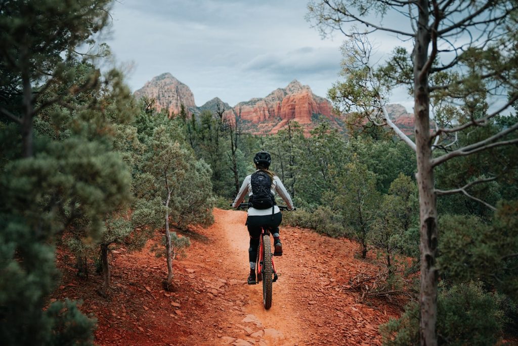 Single track mountain bike trail