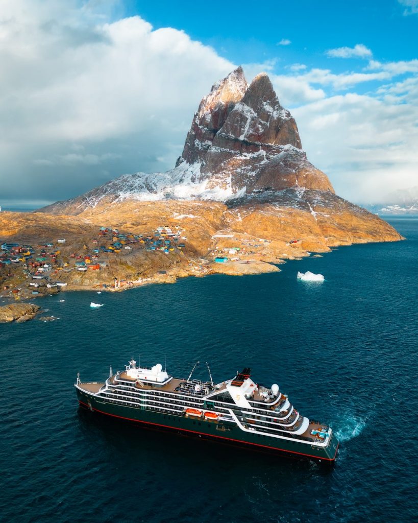 Arctic Expedition on the Seabourn Venture - Greenland and Arctic Canada - Renee Roaming - Uummannaq Drone Seabourn Venture