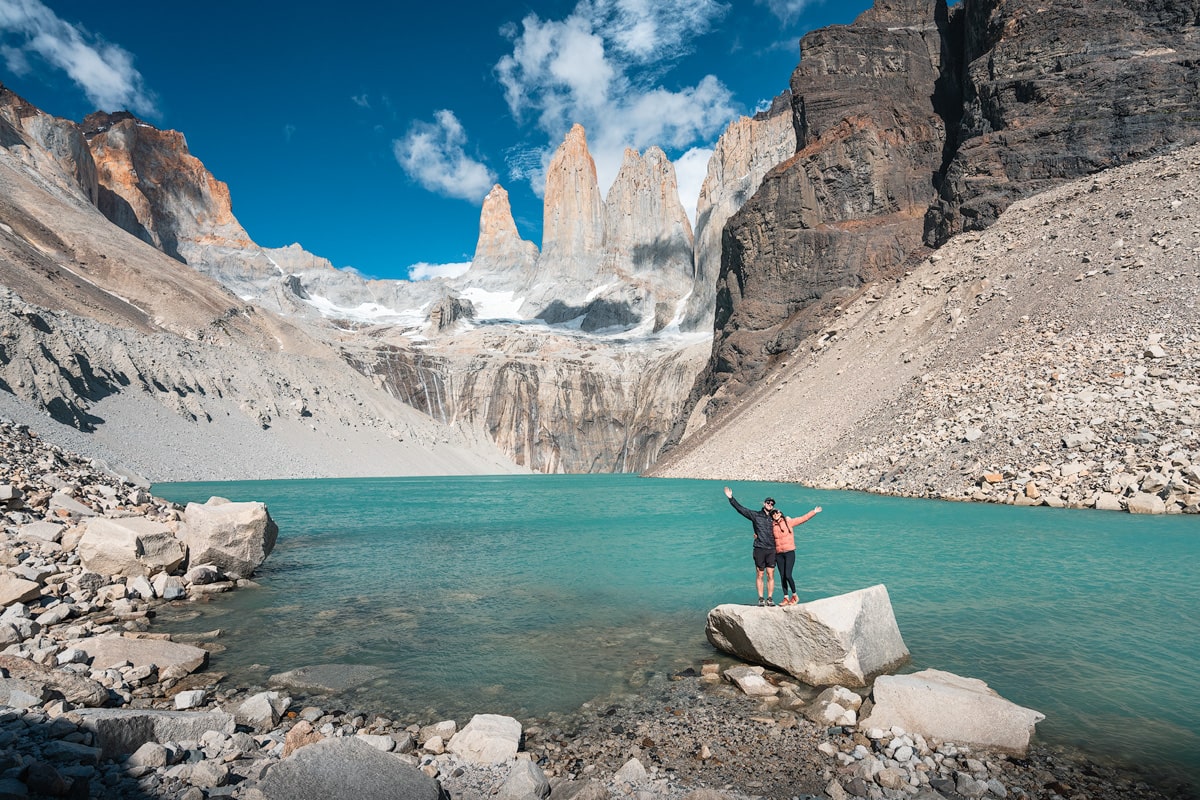 Your Guide to Exploring Torres del Paine National Park in Patagonia, Chile - Mirador Las Torres hike couple
