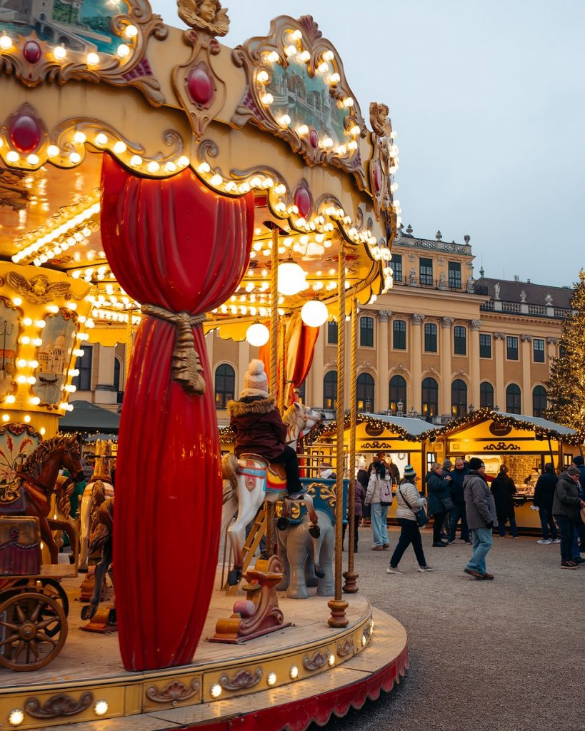 A First-Timer's Guide to Visiting Vienna Christmas Markets - Vienna Schonbrunn Palace Christmas Market Carousel